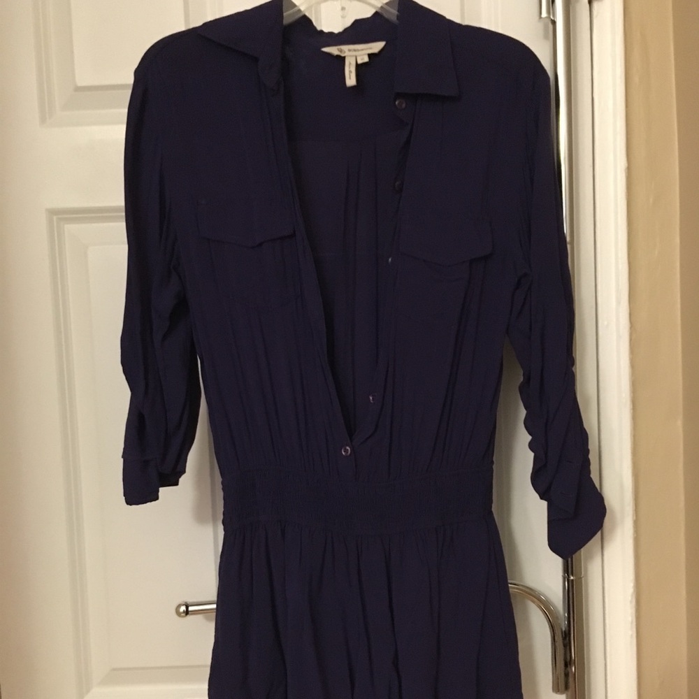 Purple long sleeve romper